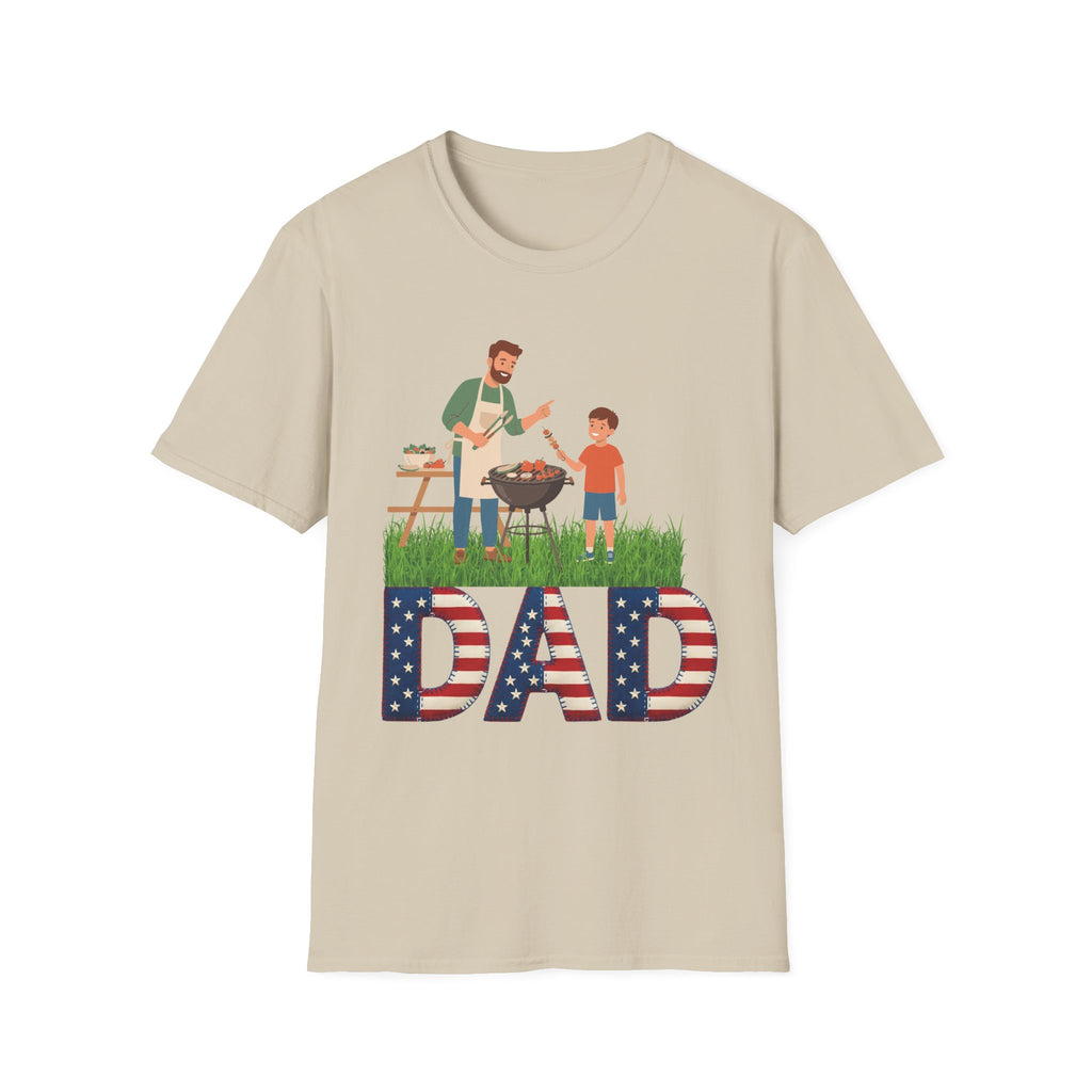 Dad BBQ T-Shirt — Patriotic Grilling Father & Son Tee for Father’s Day