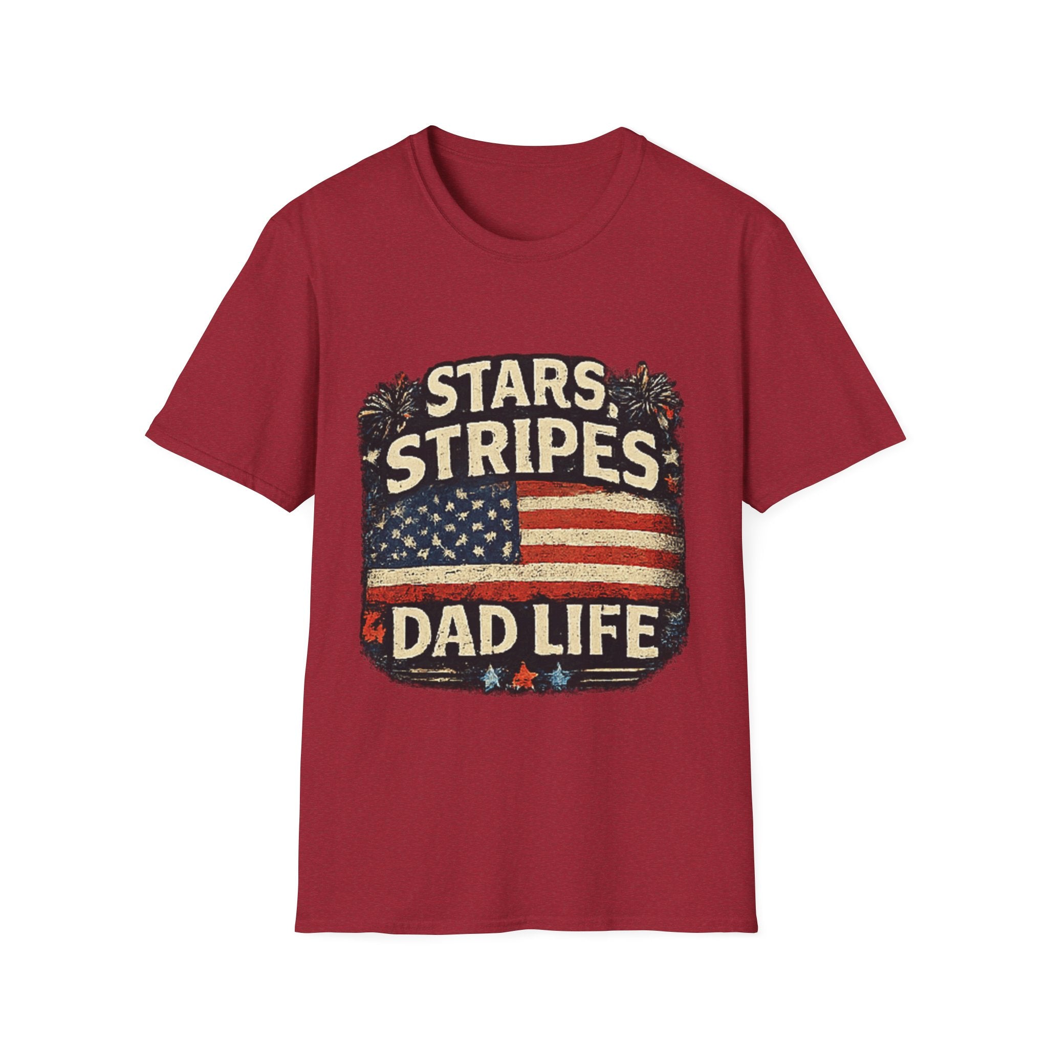 Stars & Stripes Dad Life T-Shirt — Vintage American Flag Patriotic Tee