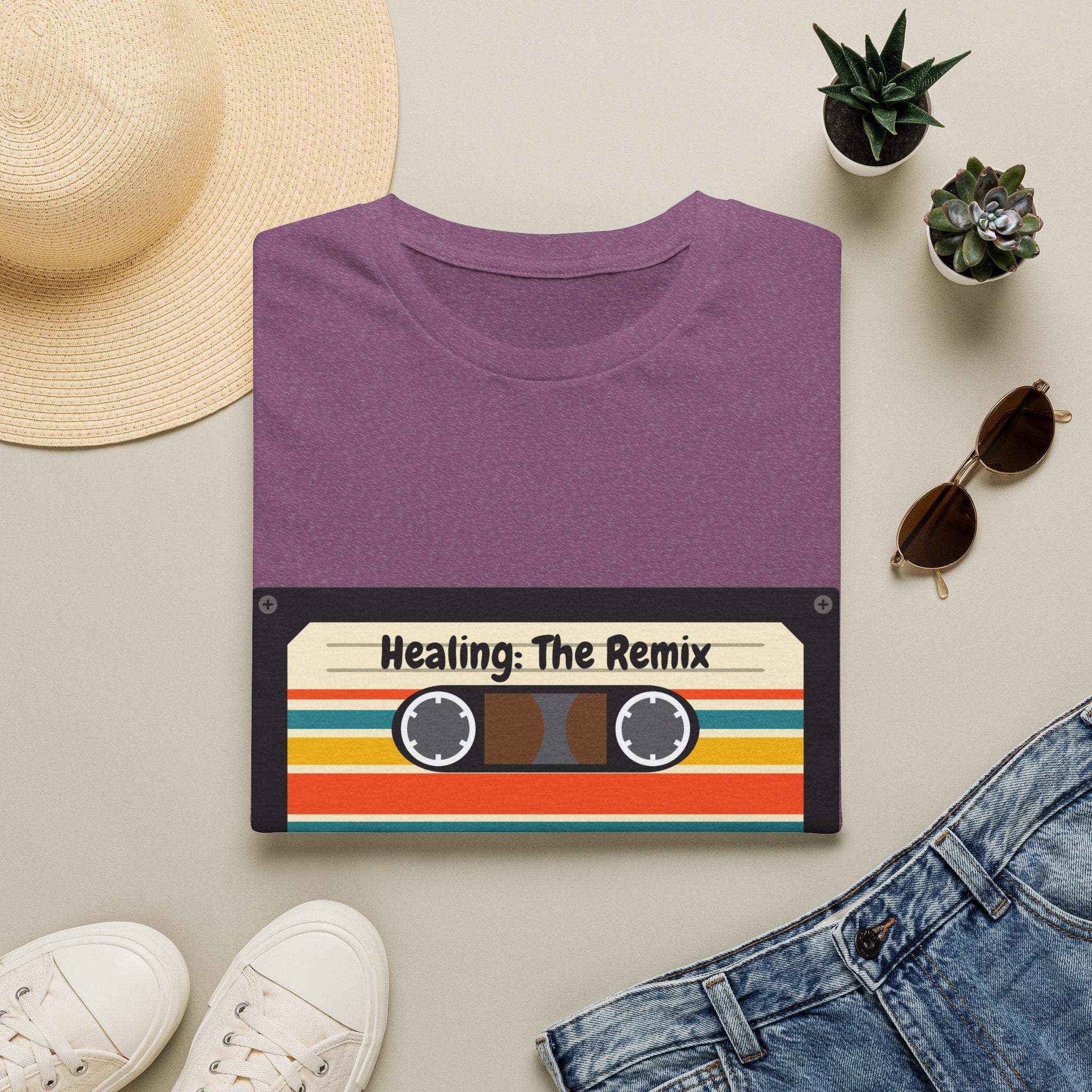 T-Shirt - 'Heating: The Remix' Retro Cassette Graphic Tee