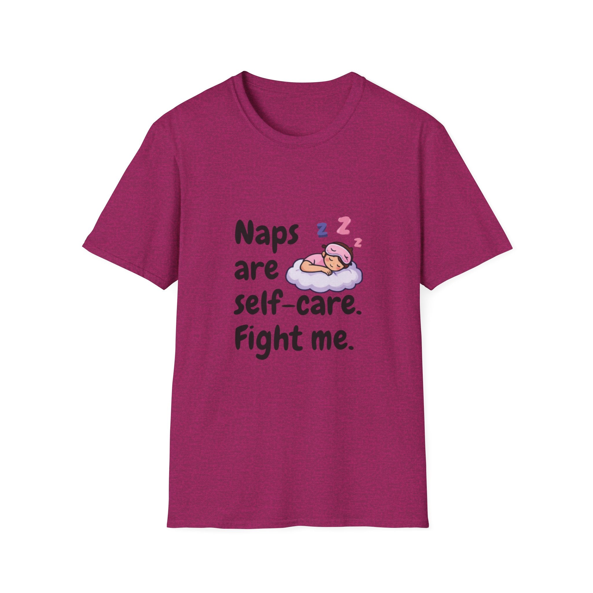 Naps Are Self-Care Fight Me T-Shirt | Cute Sleeping Cloud Tee