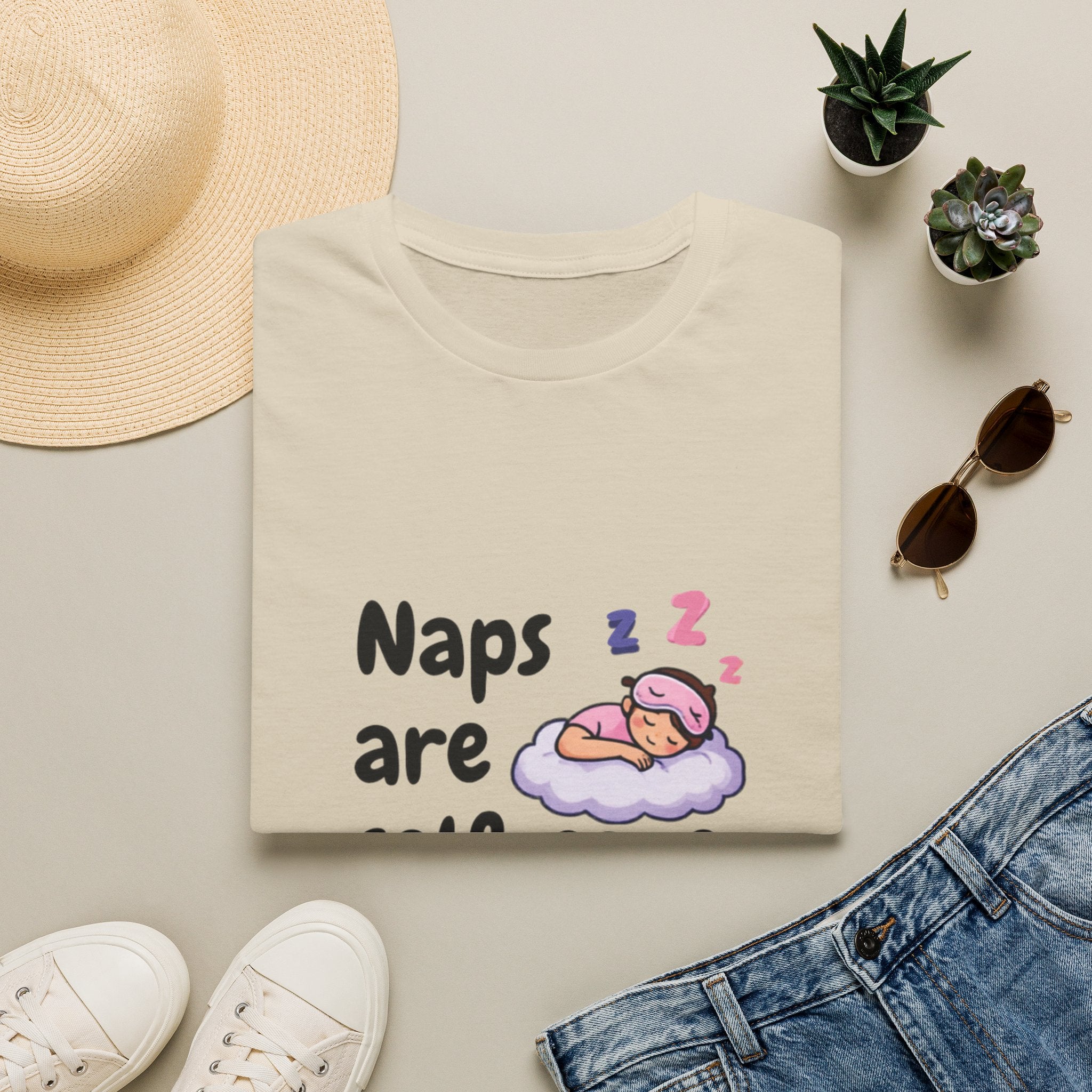 Naps Are Self-Care Fight Me T-Shirt | Cute Sleeping Cloud Tee