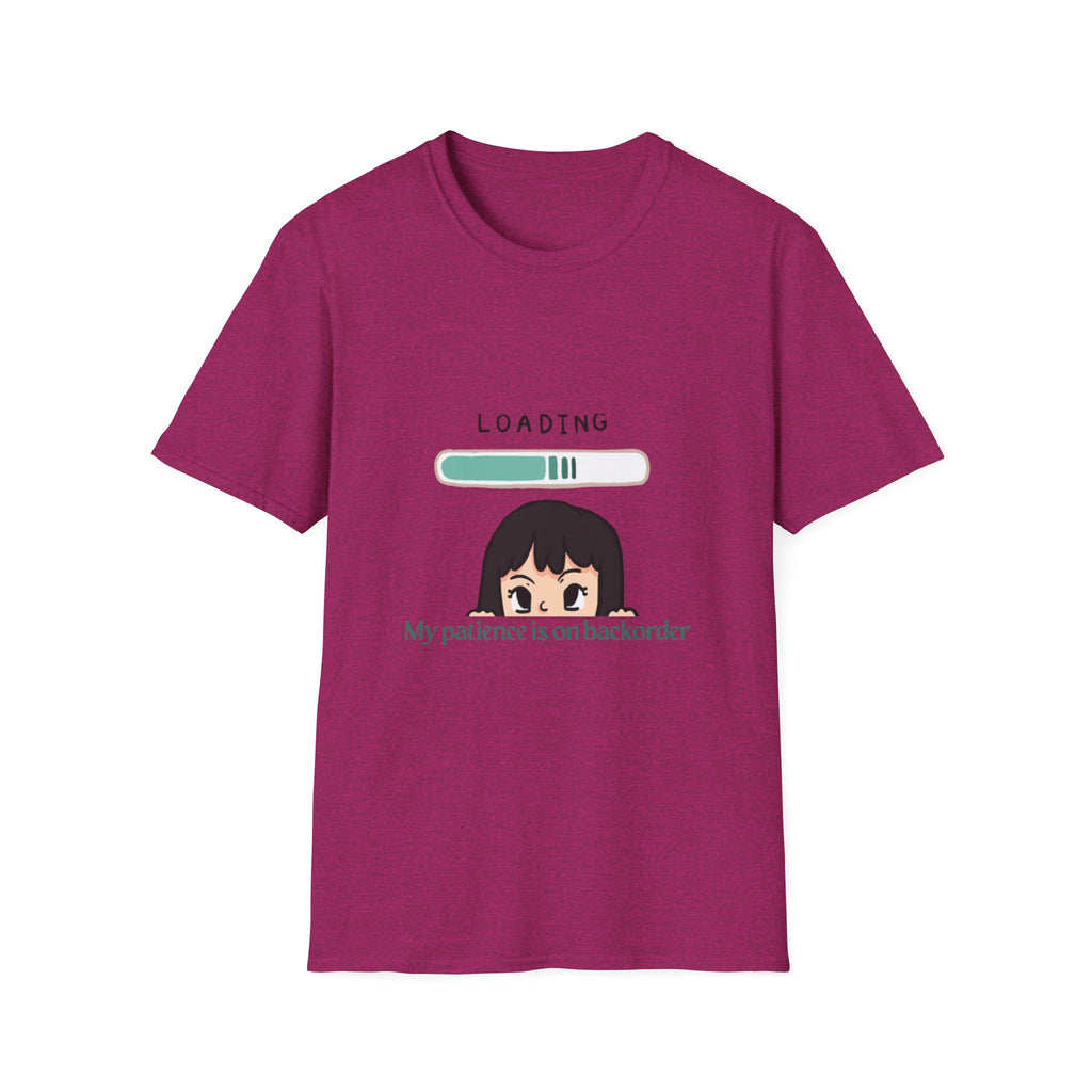 Loading Progress Graphic T-Shirt — Cute Anime Girl Illustration