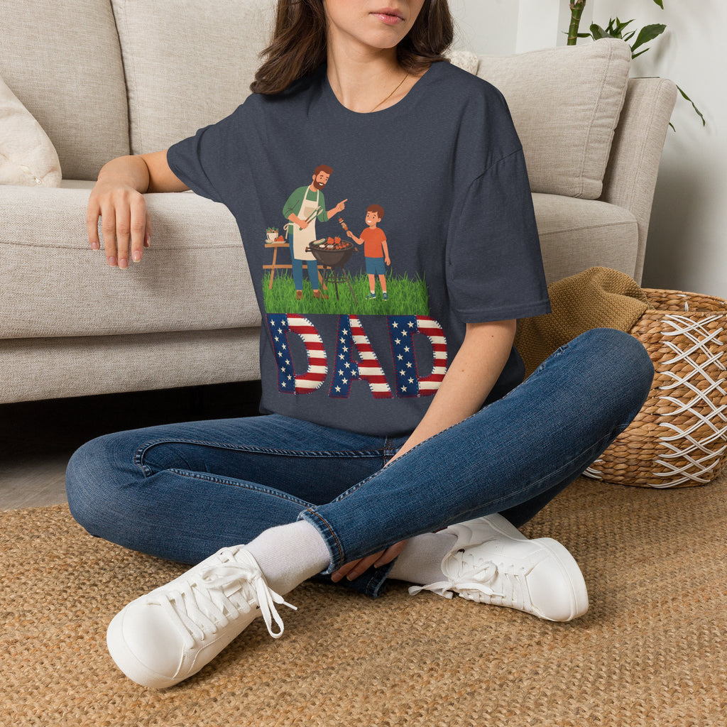 Dad BBQ T-Shirt — Patriotic Grilling Father & Son Tee for Father’s Day