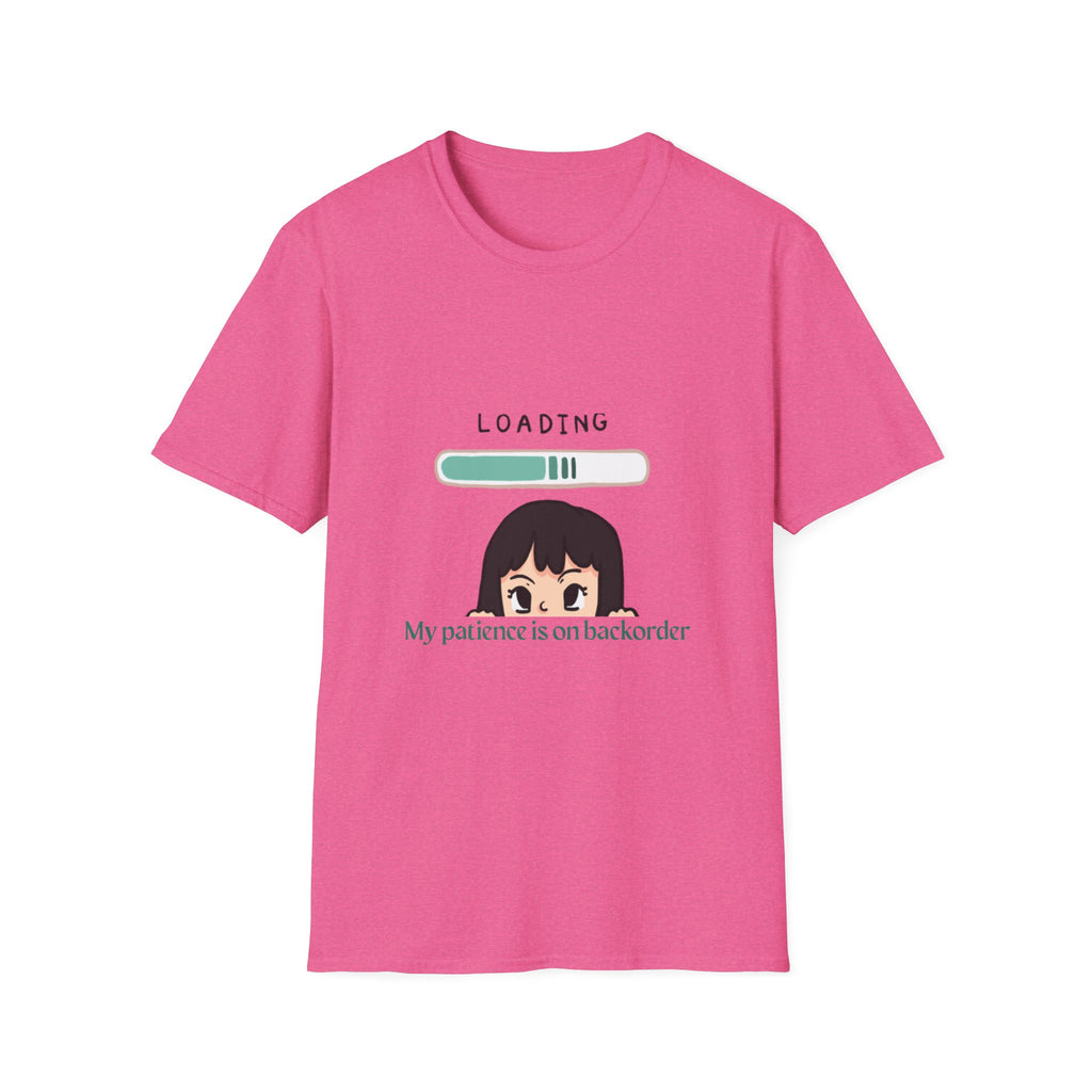 Loading Progress Graphic T-Shirt — Cute Anime Girl Illustration
