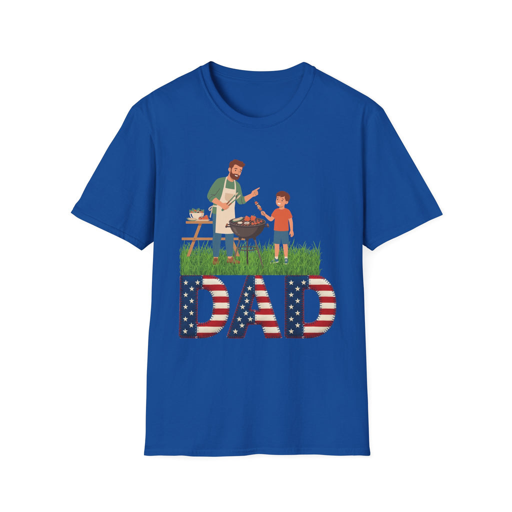 Dad BBQ T-Shirt — Patriotic Grilling Father & Son Tee for Father’s Day