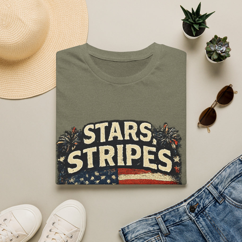 Stars & Stripes Dad Life T-Shirt — Vintage American Flag Patriotic Tee