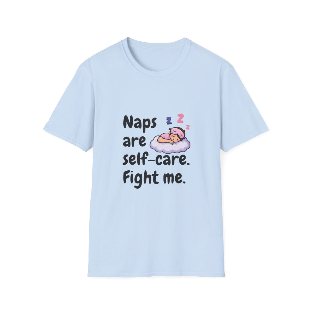 Naps Are Self-Care Fight Me T-Shirt | Cute Sleeping Cloud Tee