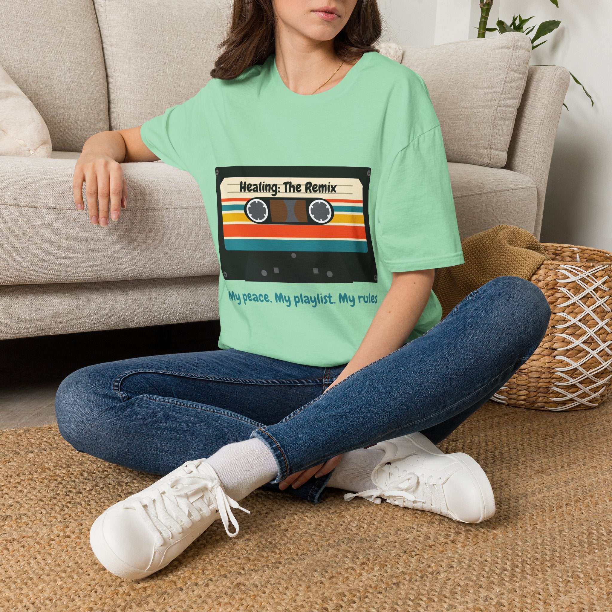 T-Shirt - 'Heating: The Remix' Retro Cassette Graphic Tee