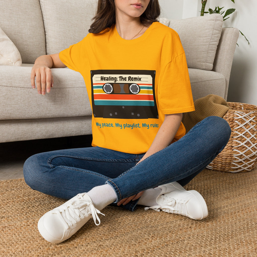 T-Shirt - 'Heating: The Remix' Retro Cassette Graphic Tee