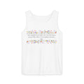 Inspirational Floral Tank Top — “The Happiest People…” Quote