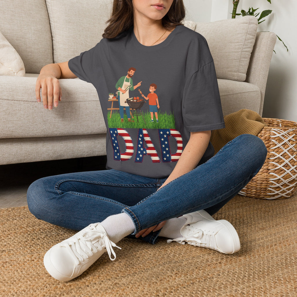 Dad BBQ T-Shirt — Patriotic Grilling Father & Son Tee for Father’s Day