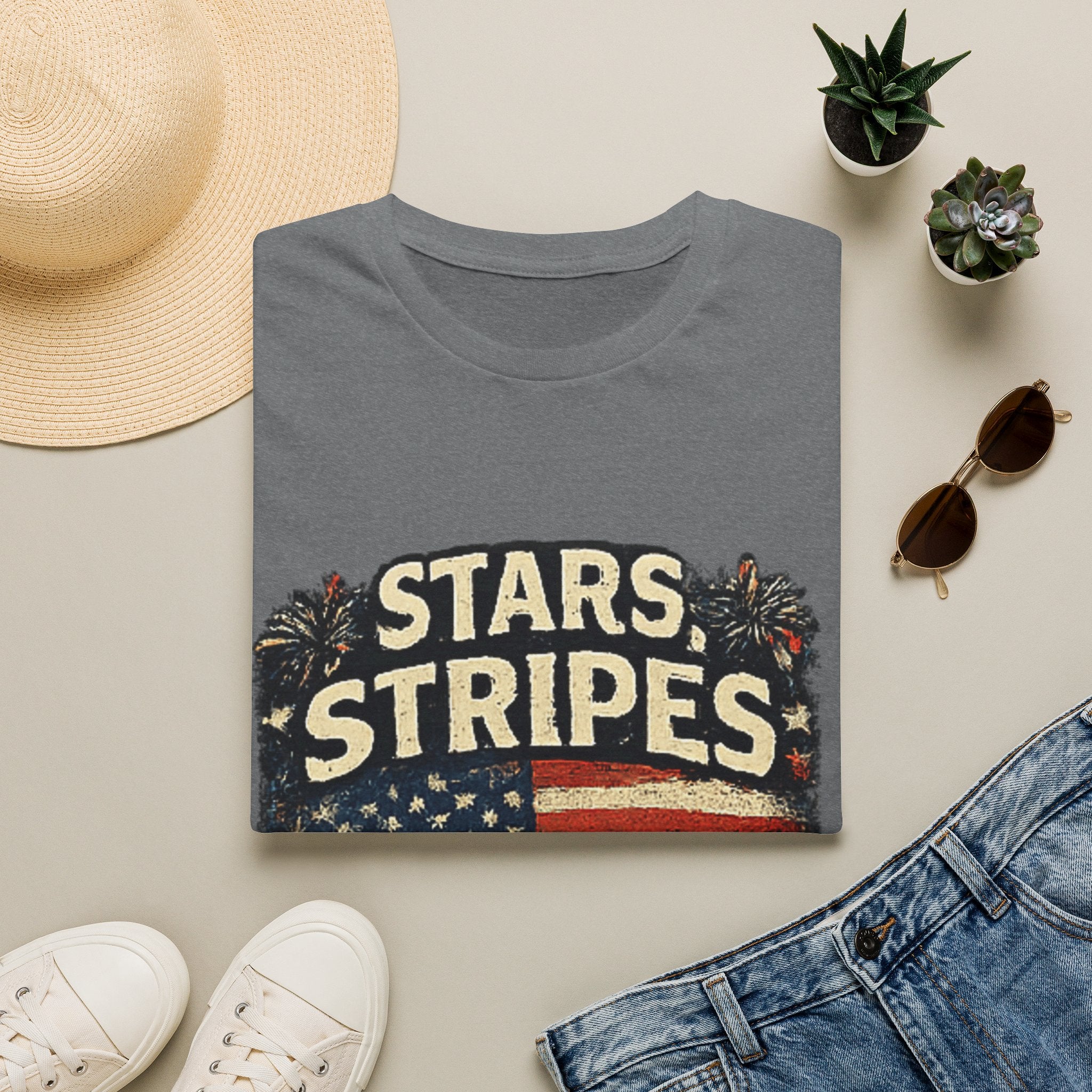 Stars & Stripes Dad Life T-Shirt — Vintage American Flag Patriotic Tee