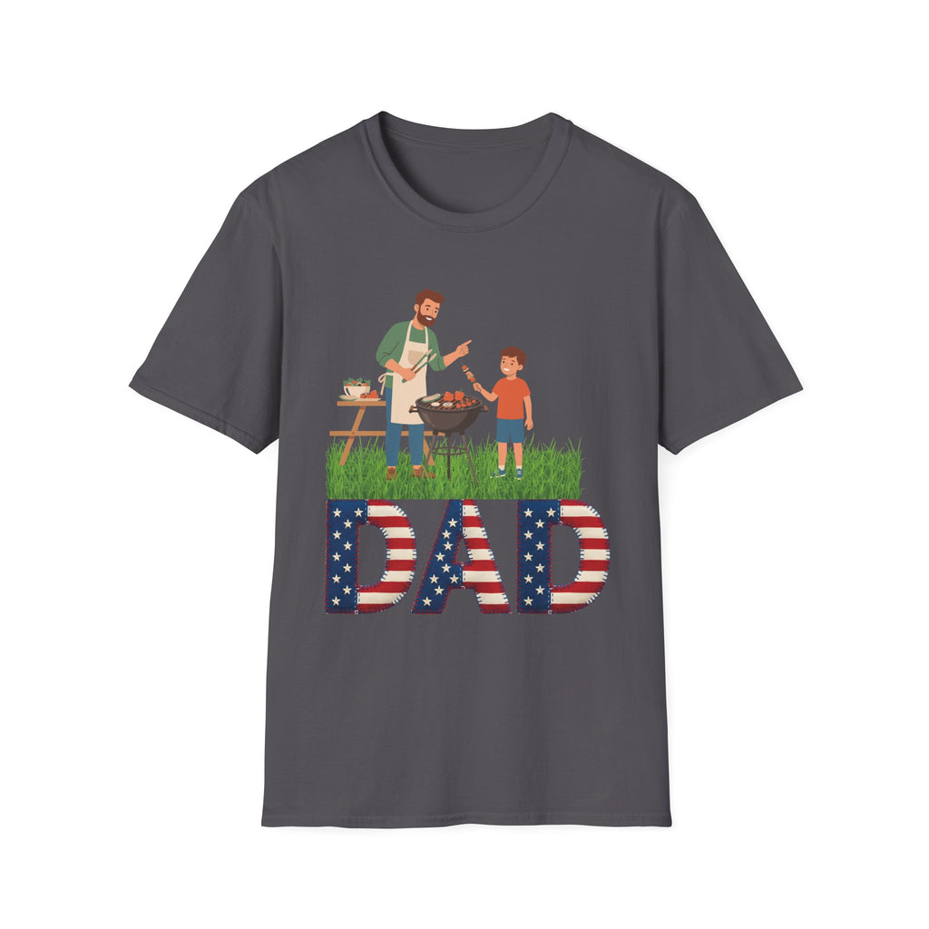 Dad BBQ T-Shirt — Patriotic Grilling Father & Son Tee for Father’s Day