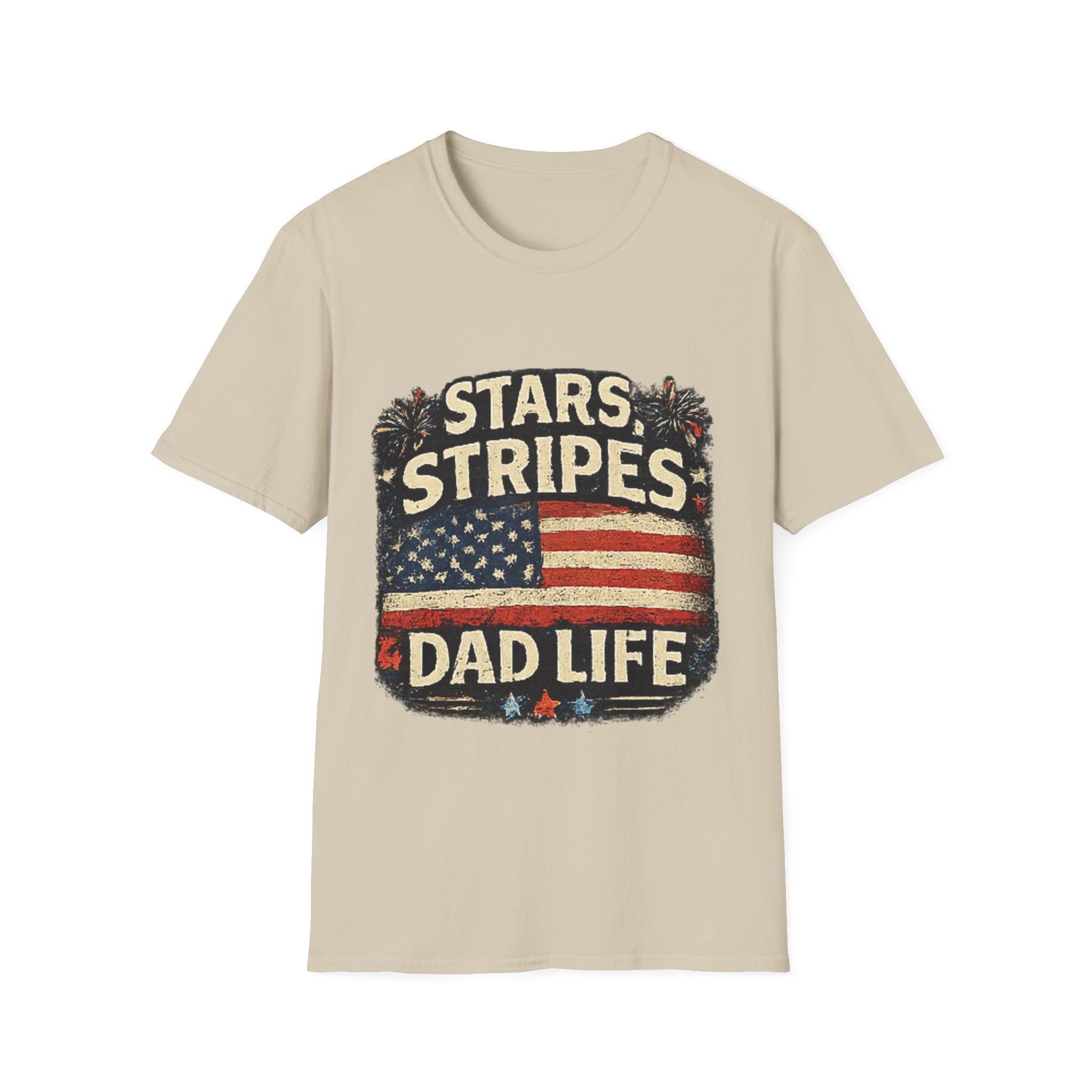 Stars & Stripes Dad Life T-Shirt — Vintage American Flag Patriotic Tee