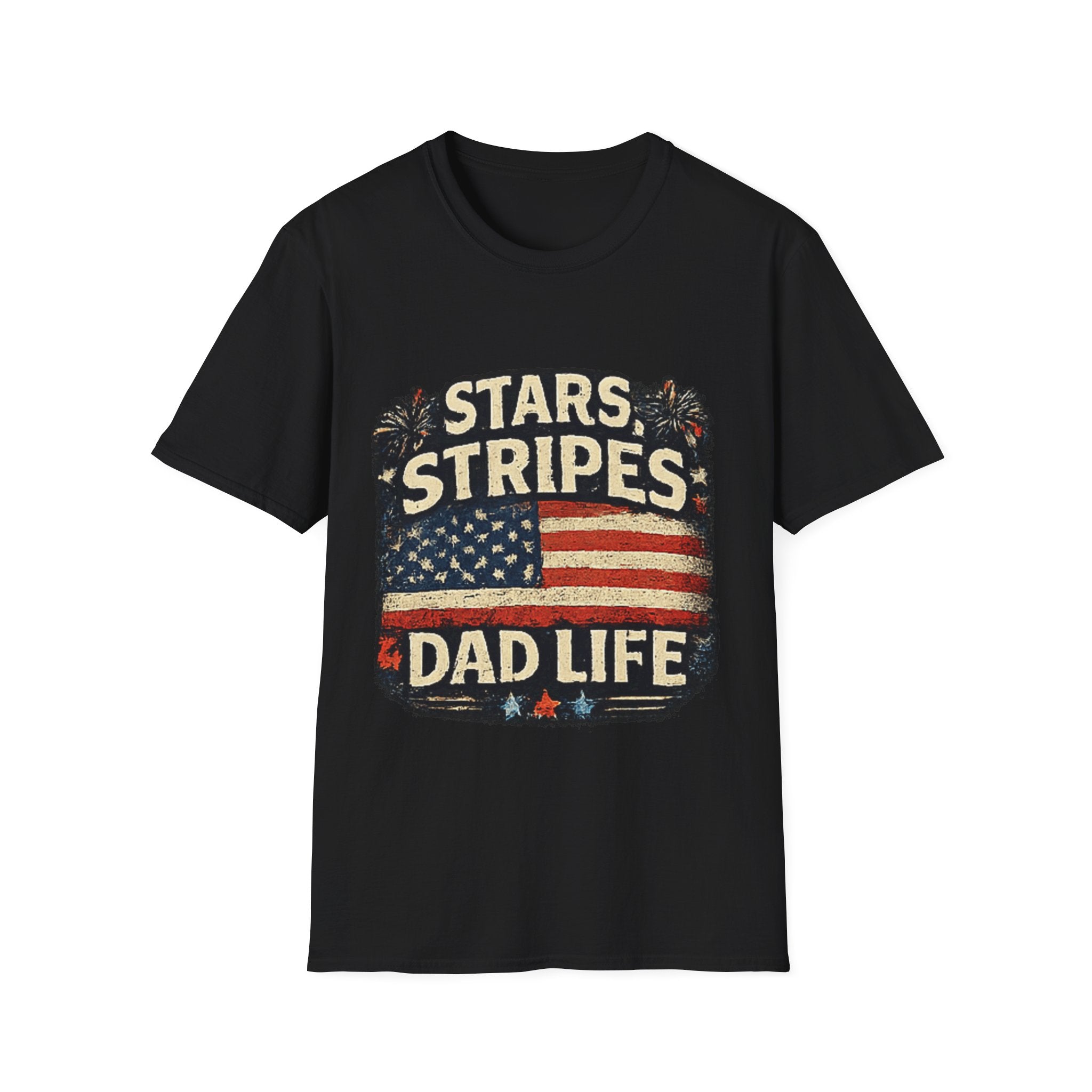 Stars & Stripes Dad Life T-Shirt — Vintage American Flag Patriotic Tee