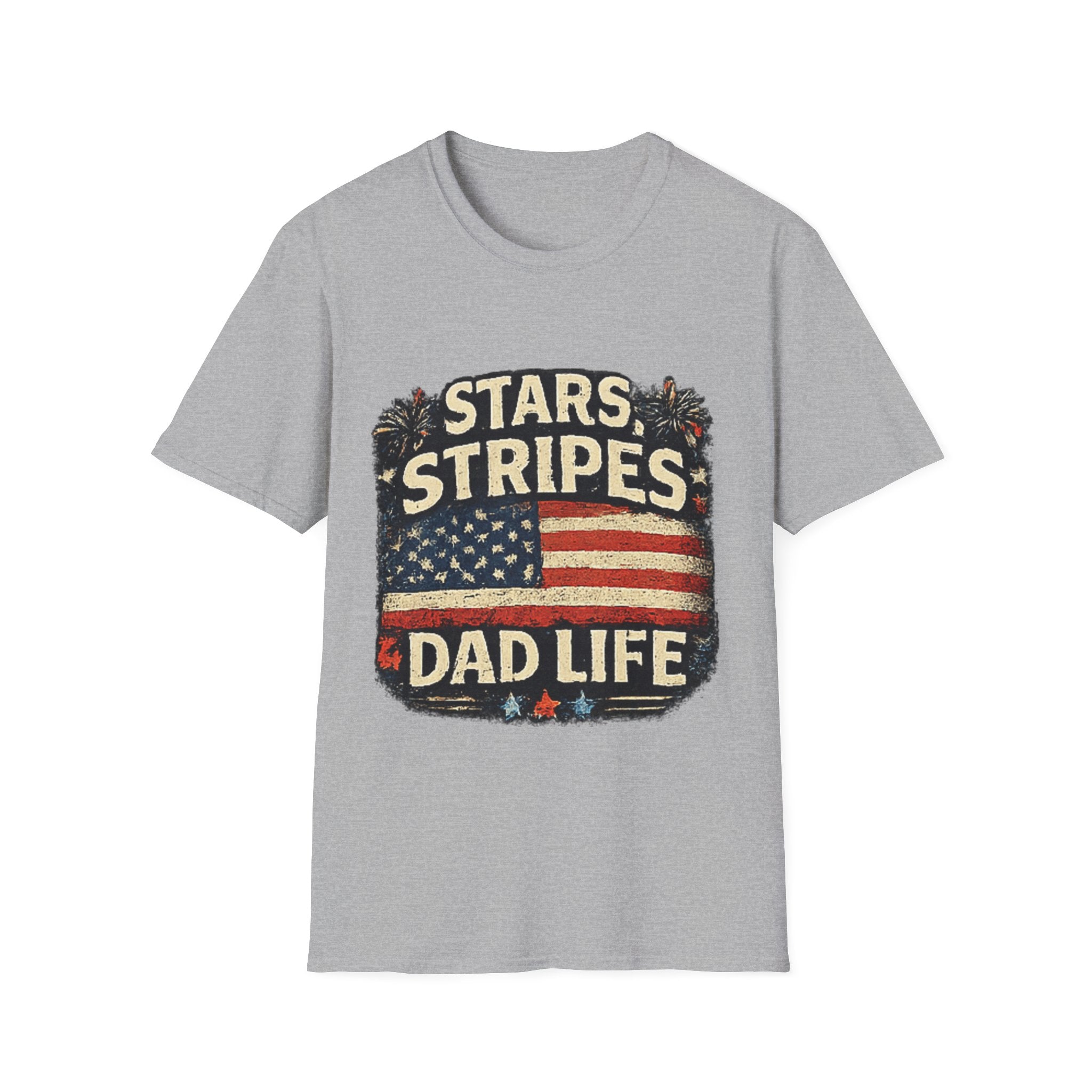 Stars & Stripes Dad Life T-Shirt — Vintage American Flag Patriotic Tee