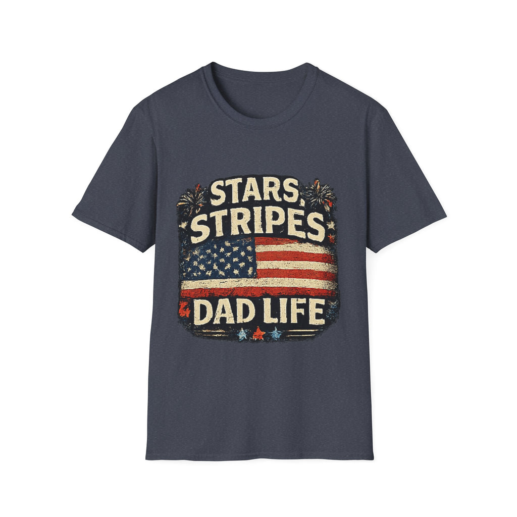 Stars & Stripes Dad Life T-Shirt — Vintage American Flag Patriotic Tee