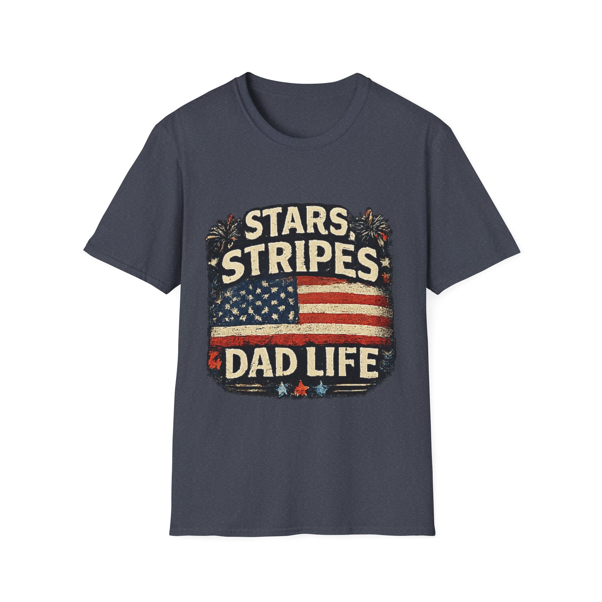 Stars & Stripes Dad Life T-Shirt — Vintage American Flag Patriotic Tee