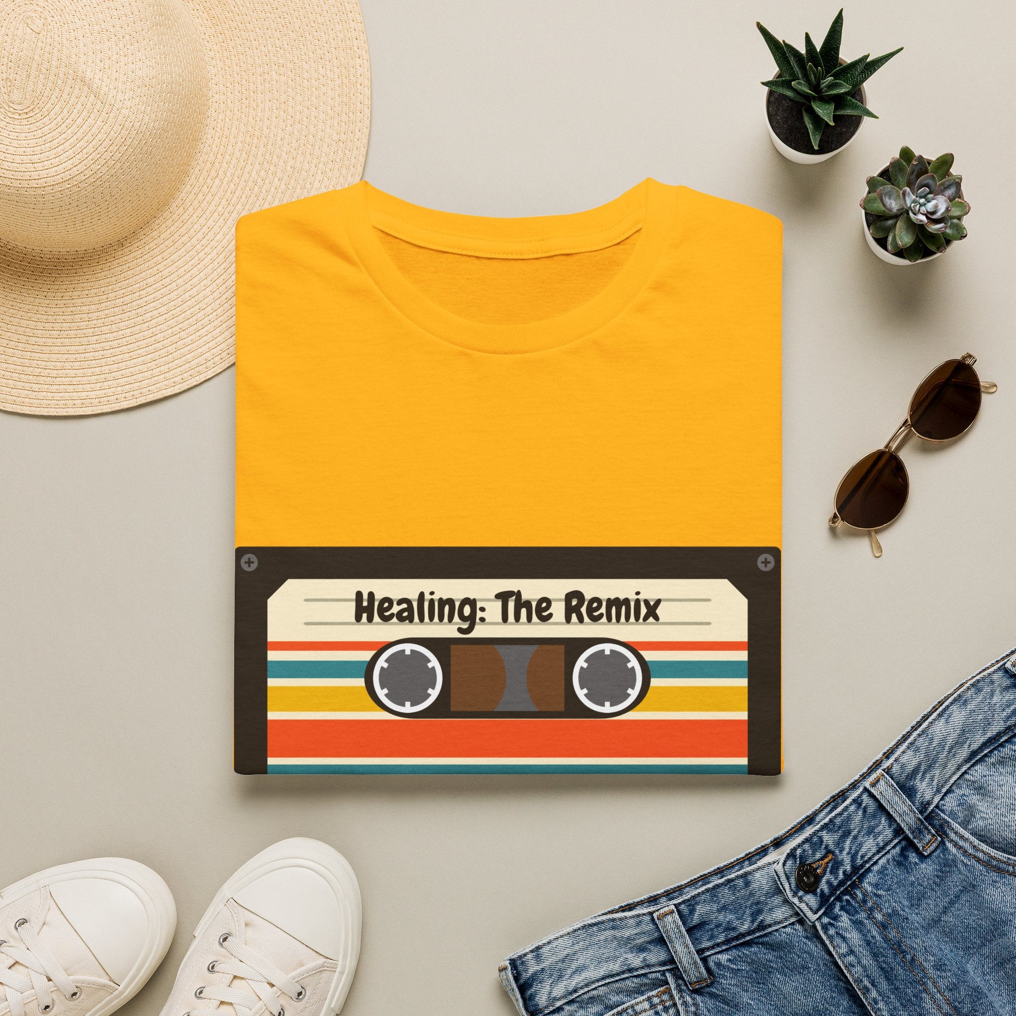 T-Shirt - 'Heating: The Remix' Retro Cassette Graphic Tee