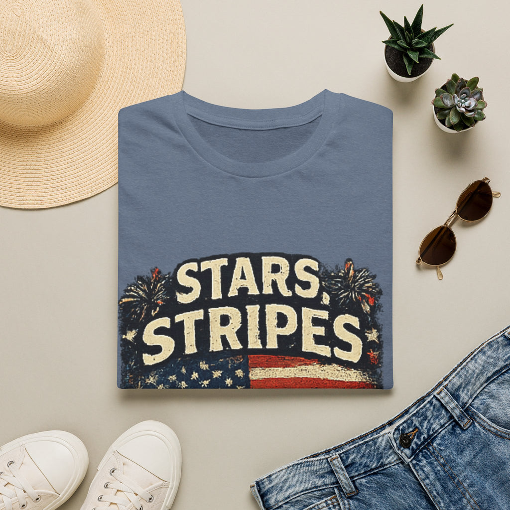 Stars & Stripes Dad Life T-Shirt — Vintage American Flag Patriotic Tee