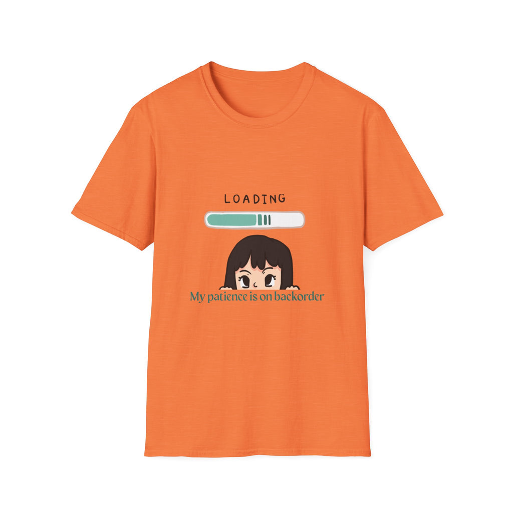 Loading Progress Graphic T-Shirt — Cute Anime Girl Illustration
