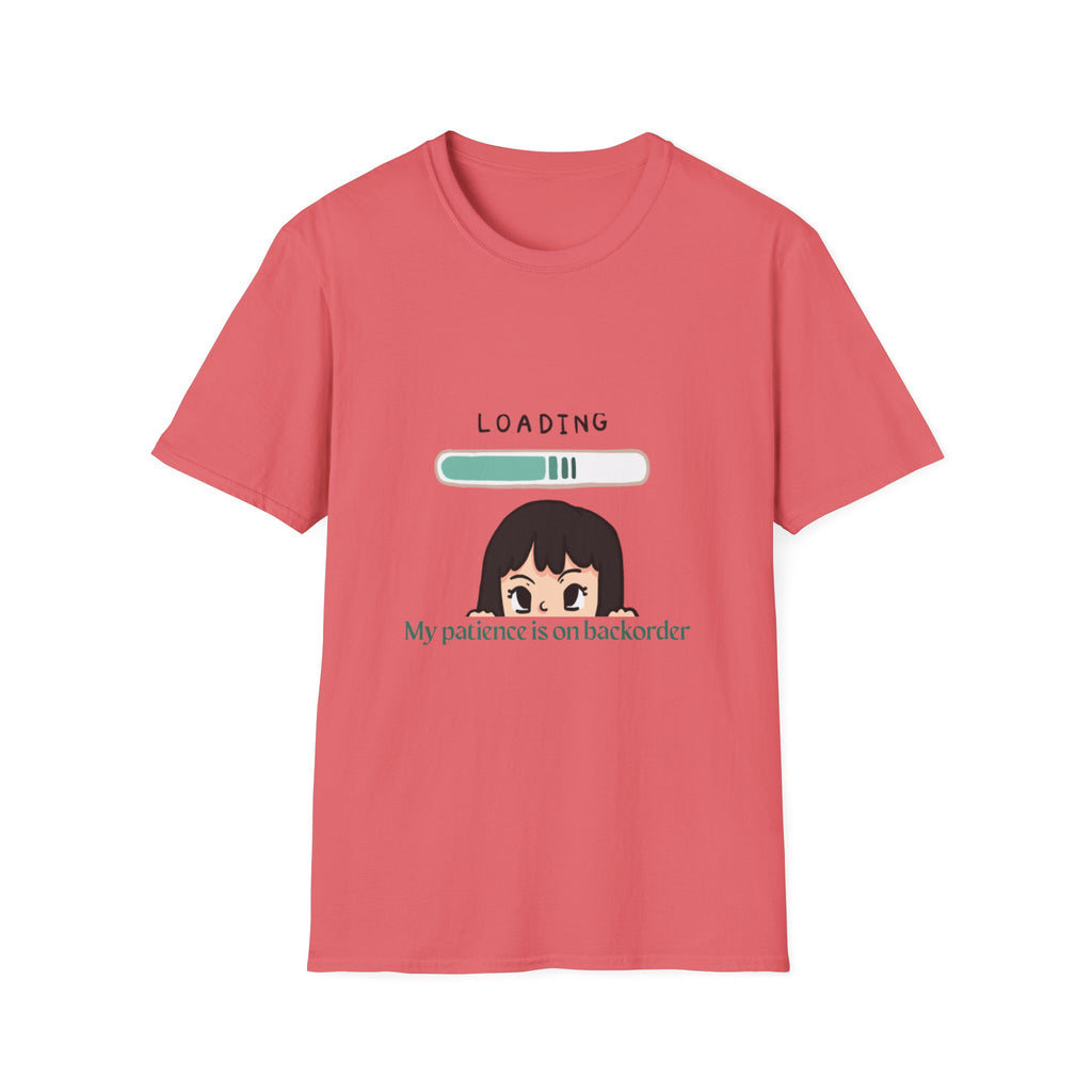 Loading Progress Graphic T-Shirt — Cute Anime Girl Illustration
