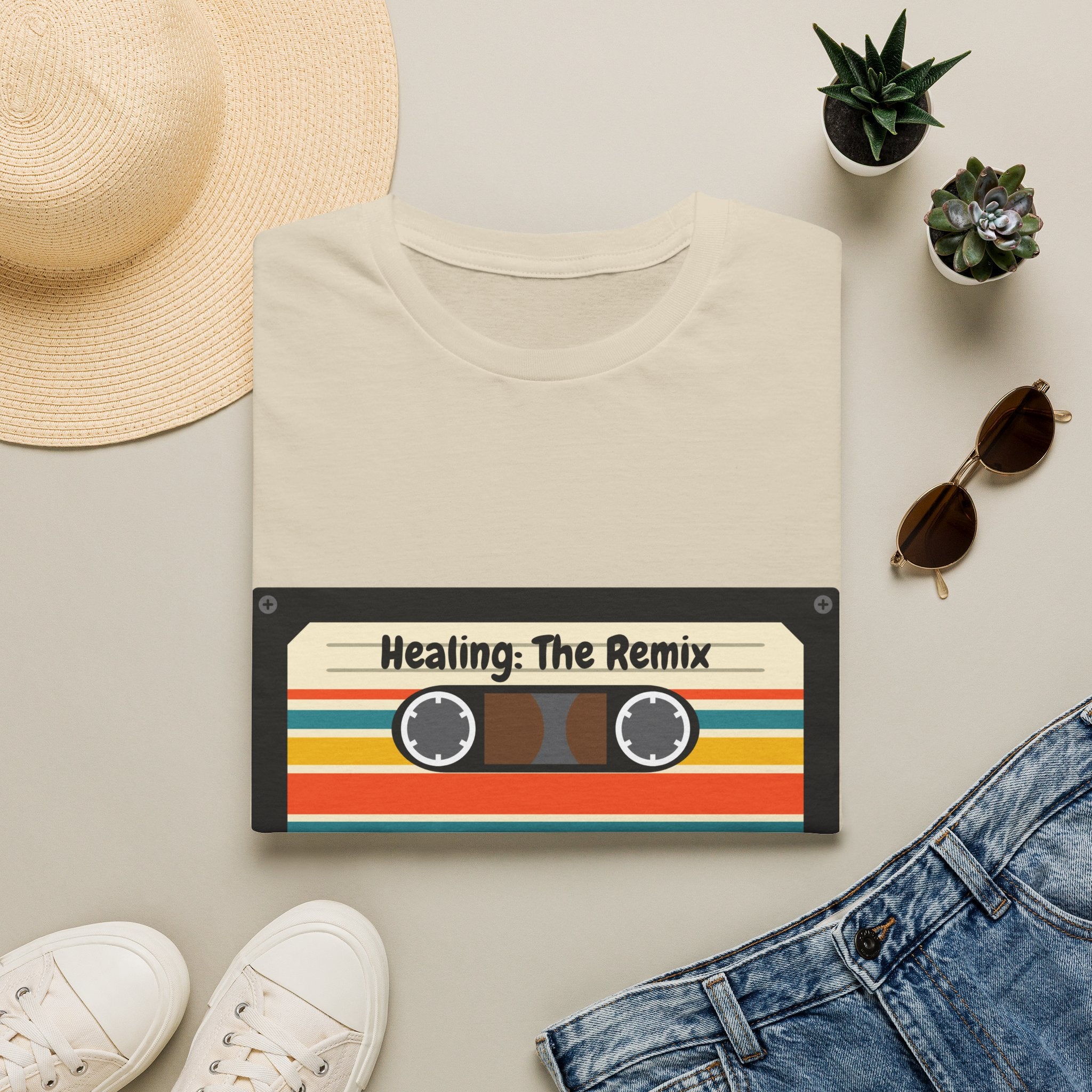 T-Shirt - 'Heating: The Remix' Retro Cassette Graphic Tee