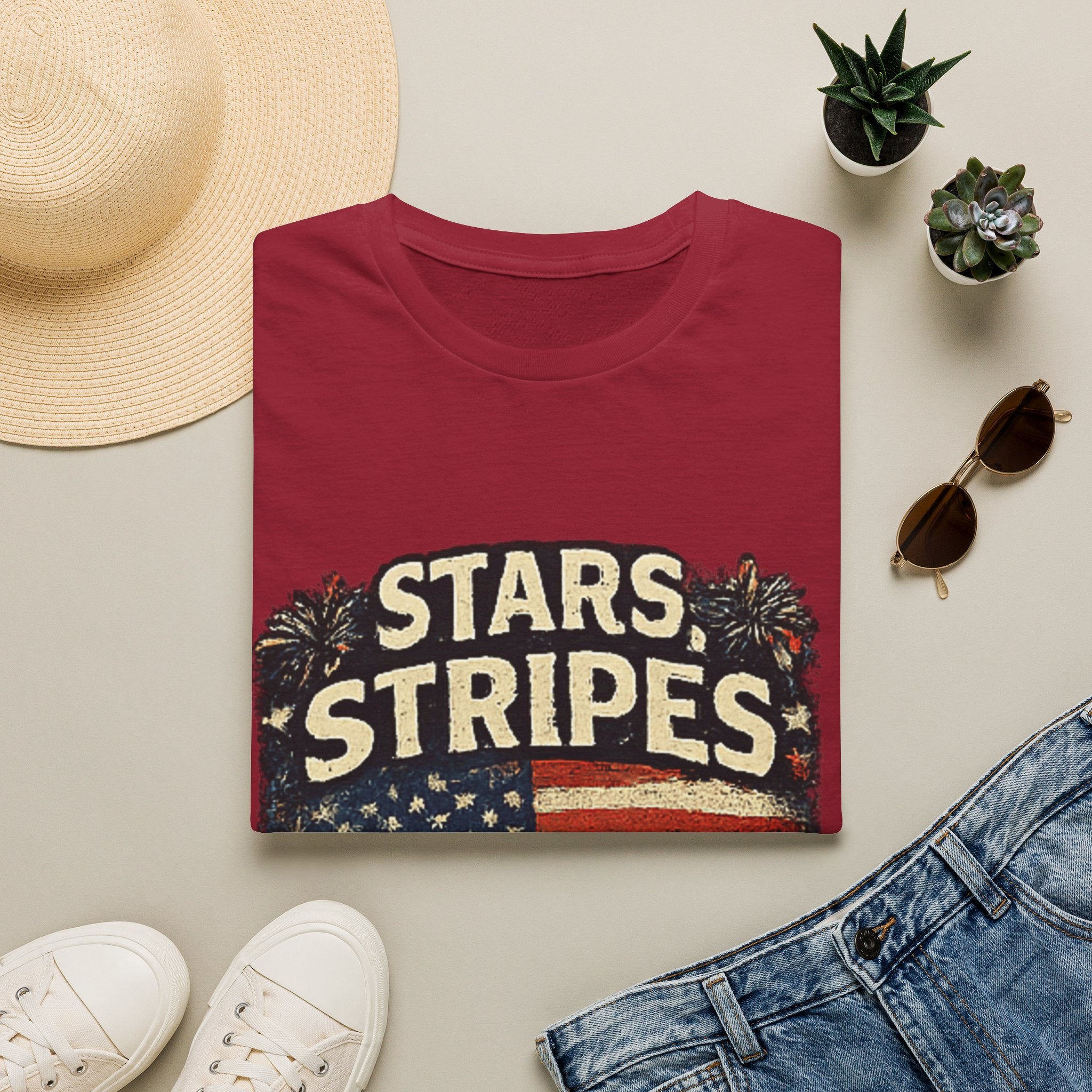 Stars & Stripes Dad Life T-Shirt — Vintage American Flag Patriotic Tee