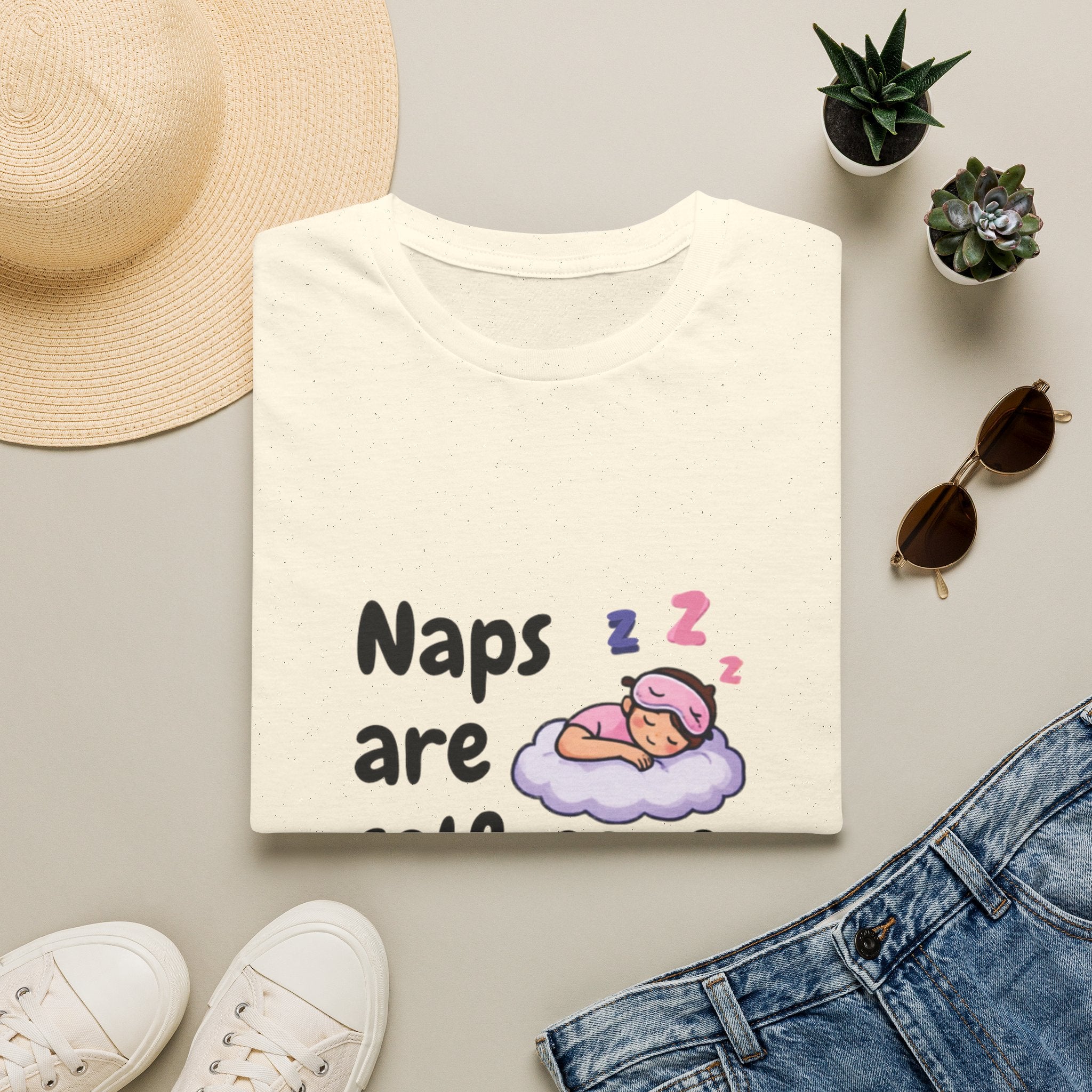 Naps Are Self-Care Fight Me T-Shirt | Cute Sleeping Cloud Tee