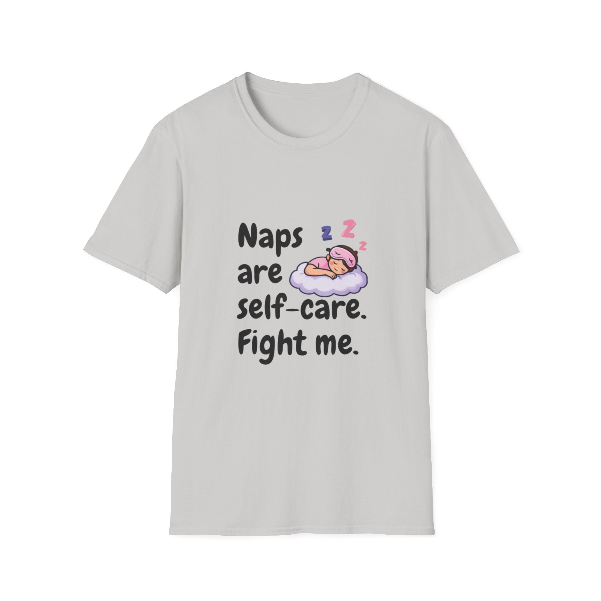Naps Are Self-Care Fight Me T-Shirt | Cute Sleeping Cloud Tee