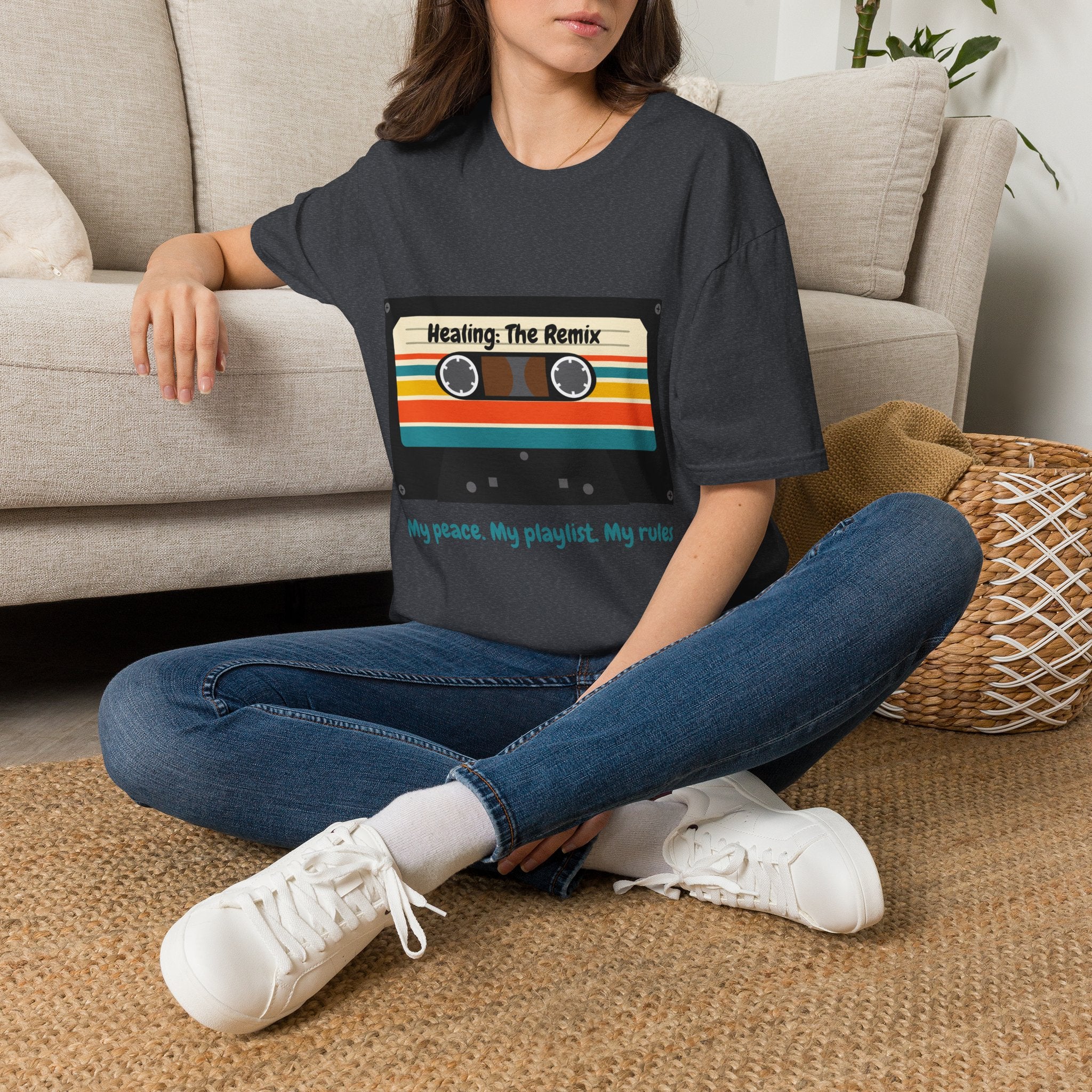 T-Shirt - 'Heating: The Remix' Retro Cassette Graphic Tee