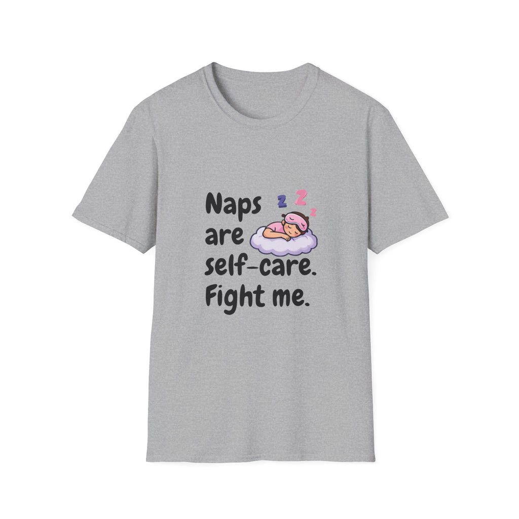 Naps Are Self-Care Fight Me T-Shirt | Cute Sleeping Cloud Tee