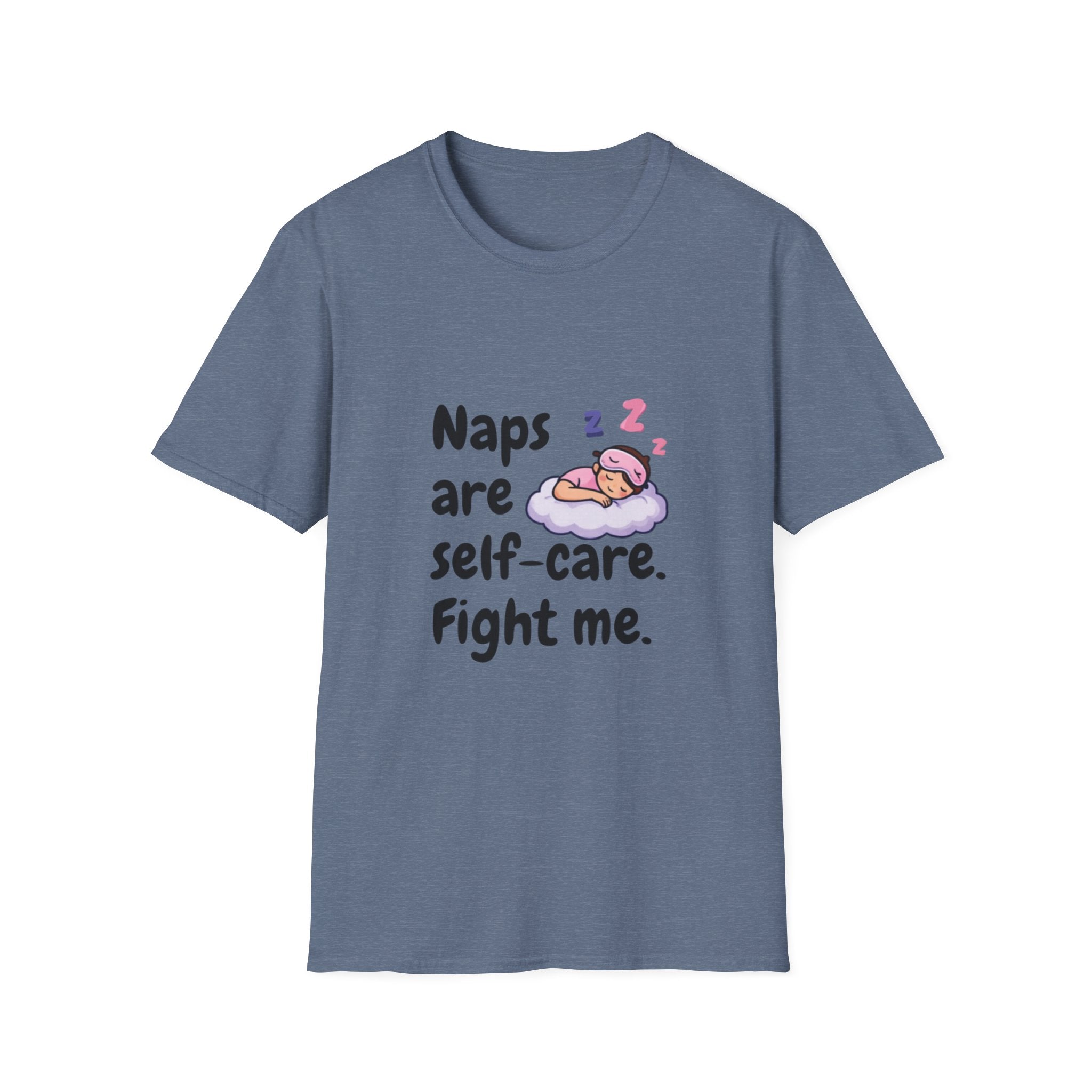 Naps Are Self-Care Fight Me T-Shirt | Cute Sleeping Cloud Tee