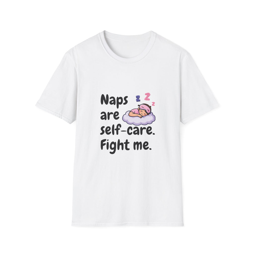 Naps Are Self-Care Fight Me T-Shirt | Cute Sleeping Cloud Tee