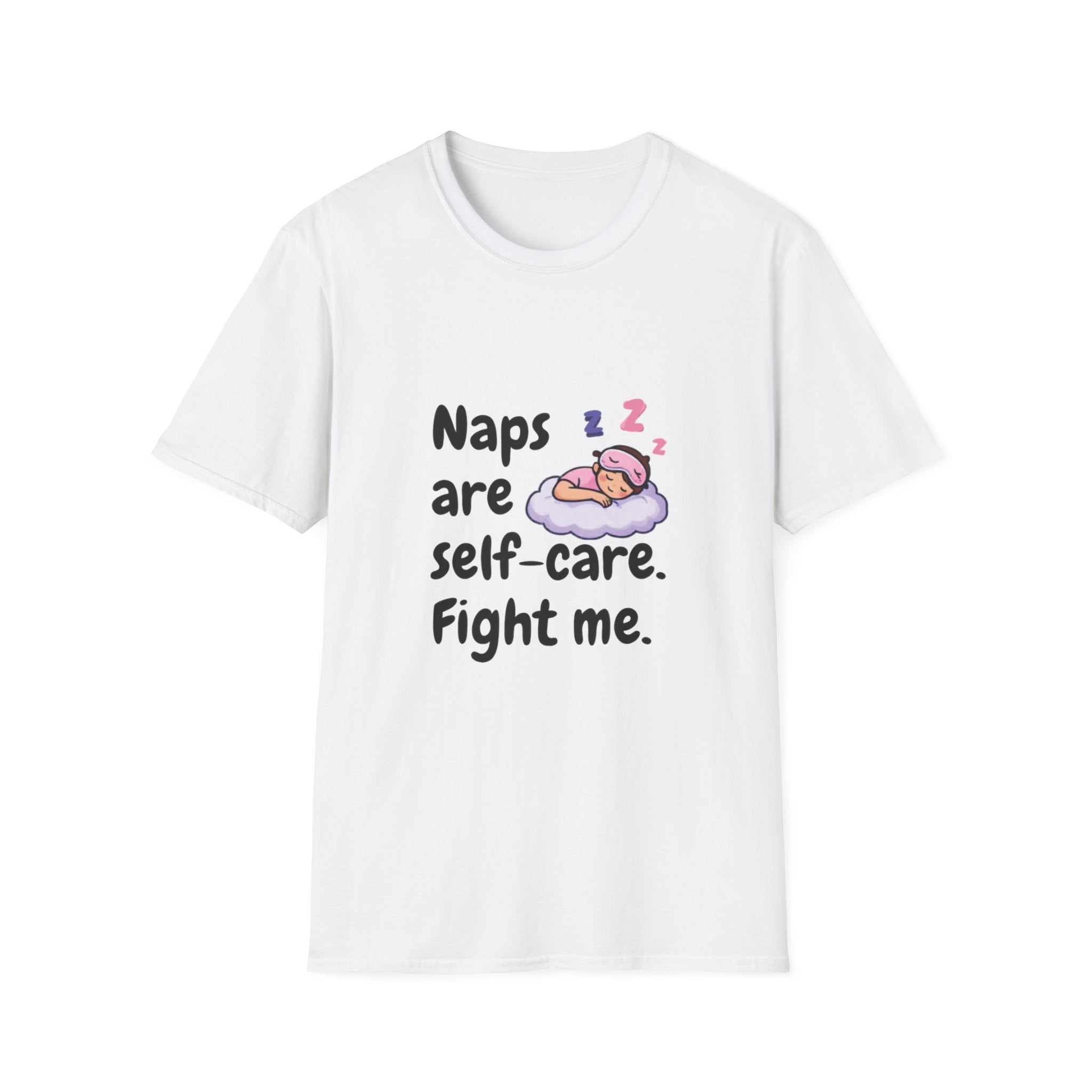 Naps Are Self-Care Fight Me T-Shirt | Cute Sleeping Cloud Tee