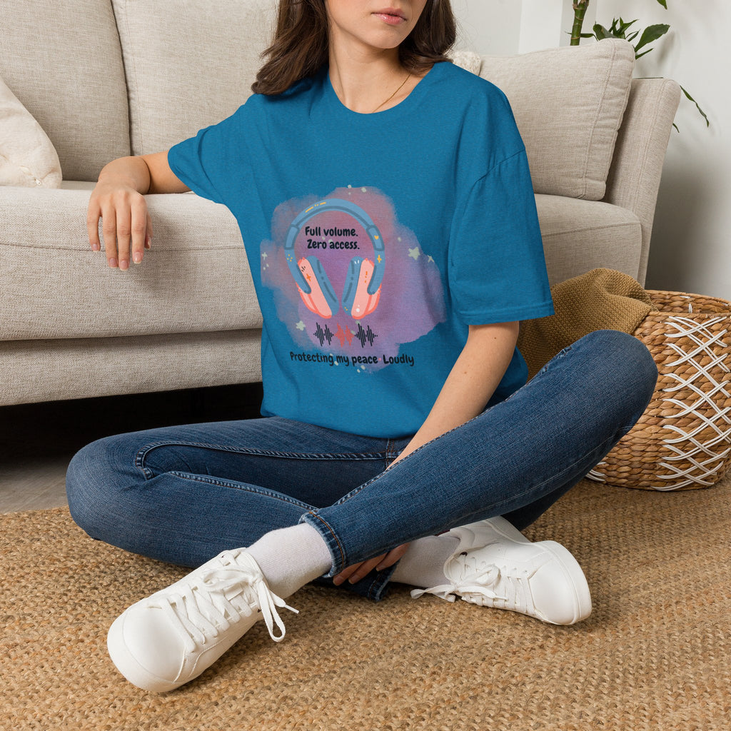 Headphones T‑Shirt — "Full Volume. Zero Access." Graphic Tee for Music Lovers