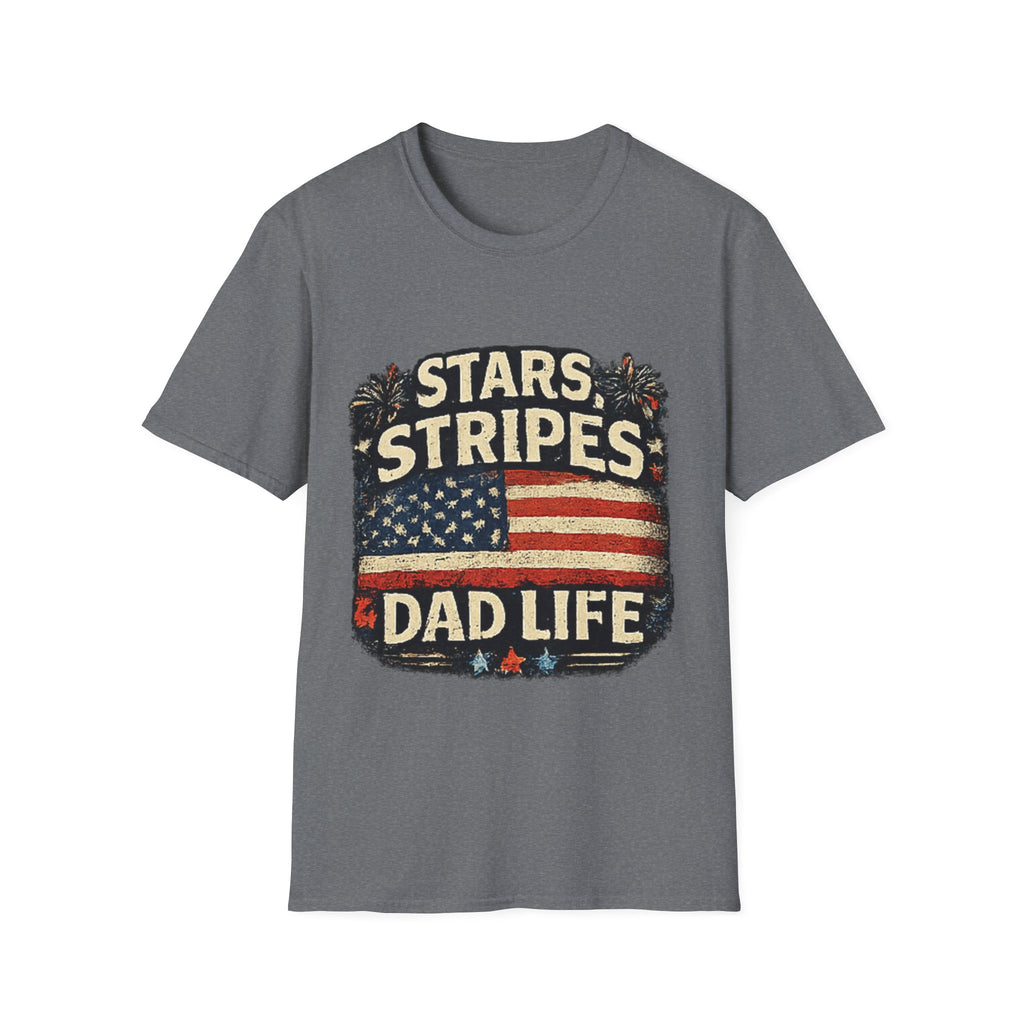 Stars & Stripes Dad Life T-Shirt — Vintage American Flag Patriotic Tee