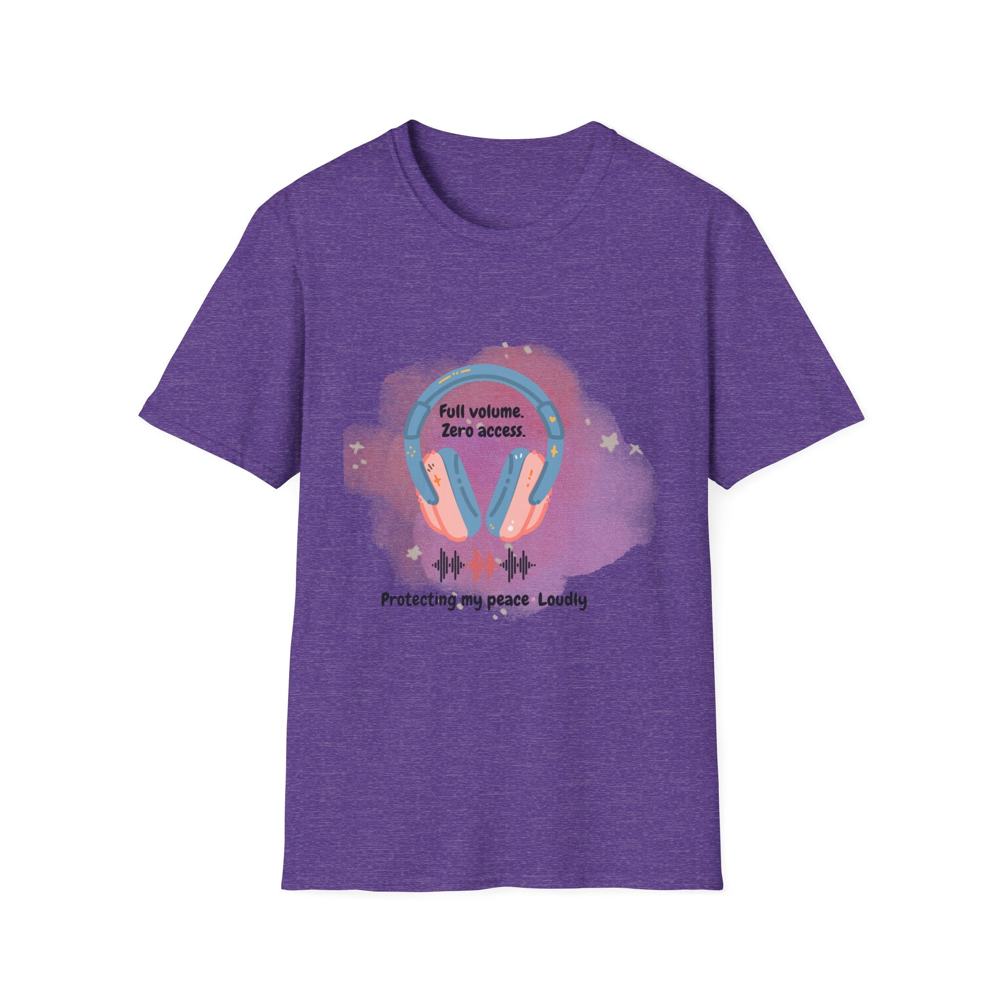 Headphones T‑Shirt — "Full Volume. Zero Access." Graphic Tee for Music Lovers