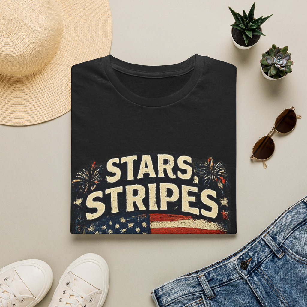 Stars & Stripes Dad Life T-Shirt — Vintage American Flag Patriotic Tee