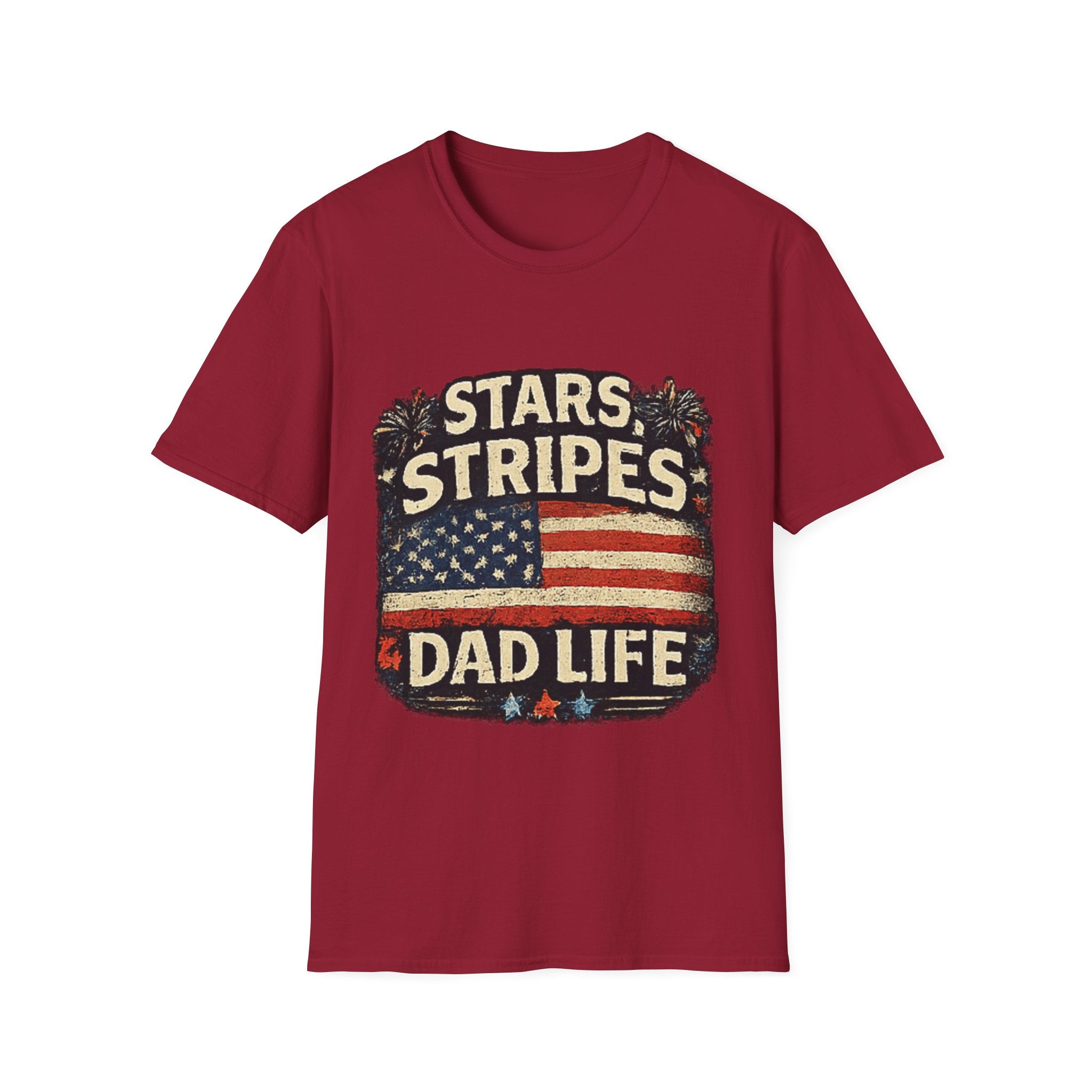 Stars & Stripes Dad Life T-Shirt — Vintage American Flag Patriotic Tee
