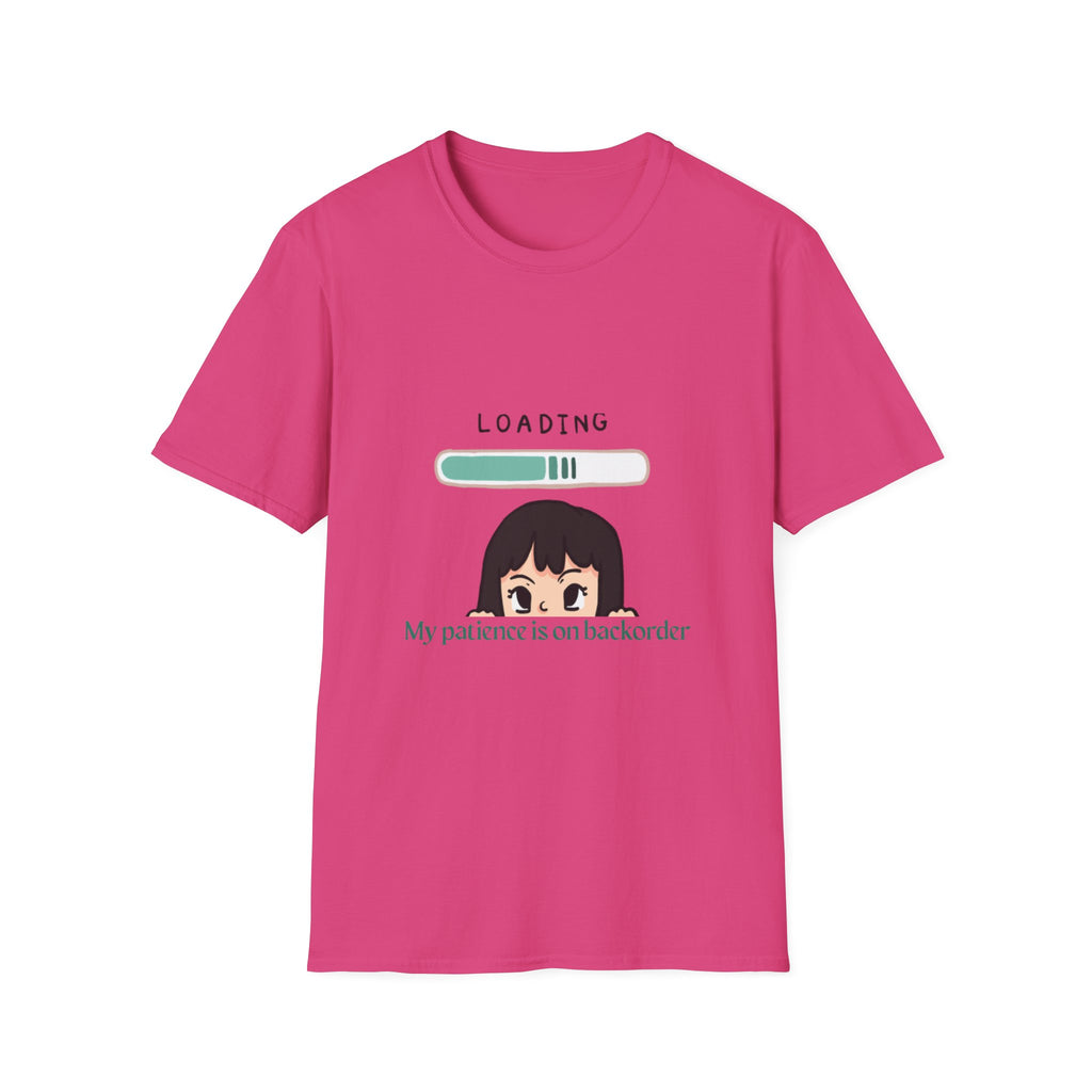 Loading Progress Graphic T-Shirt — Cute Anime Girl Illustration