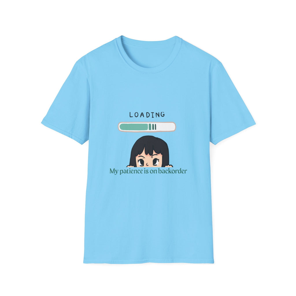 Loading Progress Graphic T-Shirt — Cute Anime Girl Illustration