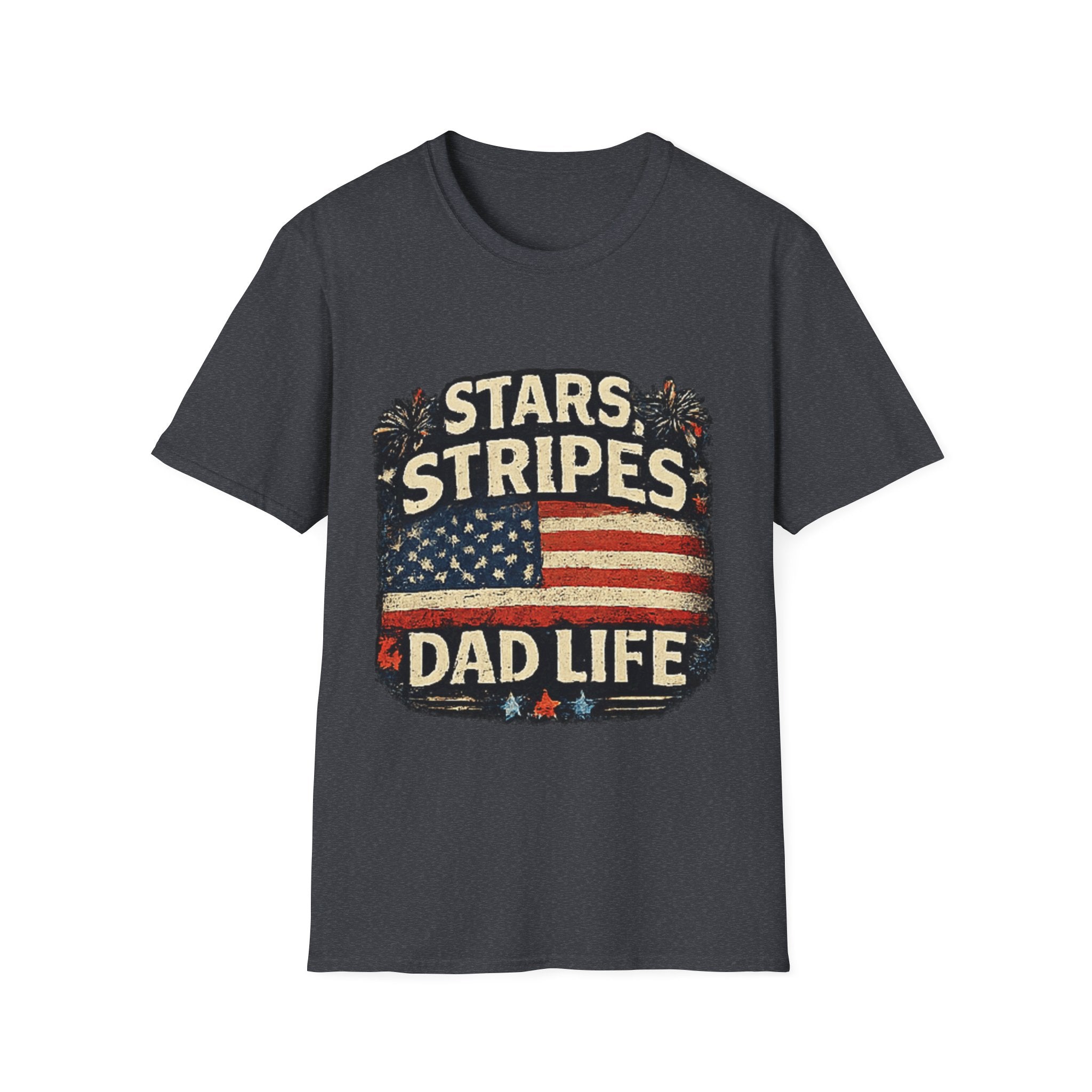 Stars & Stripes Dad Life T-Shirt — Vintage American Flag Patriotic Tee