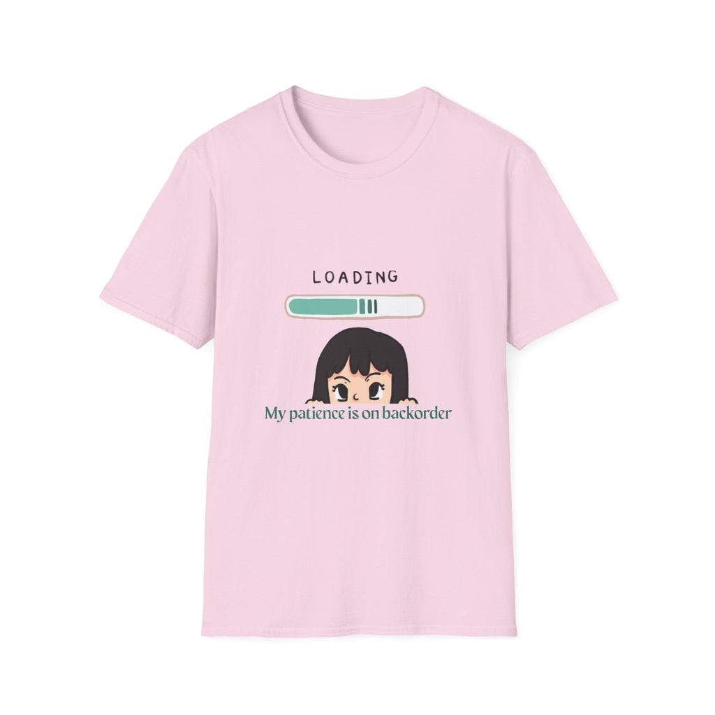 Loading Progress Graphic T-Shirt — Cute Anime Girl Illustration